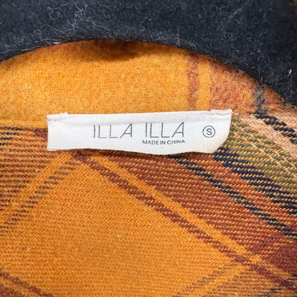 Illa Illa Mustard Plaid Oversized Shacket Jacket Shirt – Size Small - Picture 7 of 9